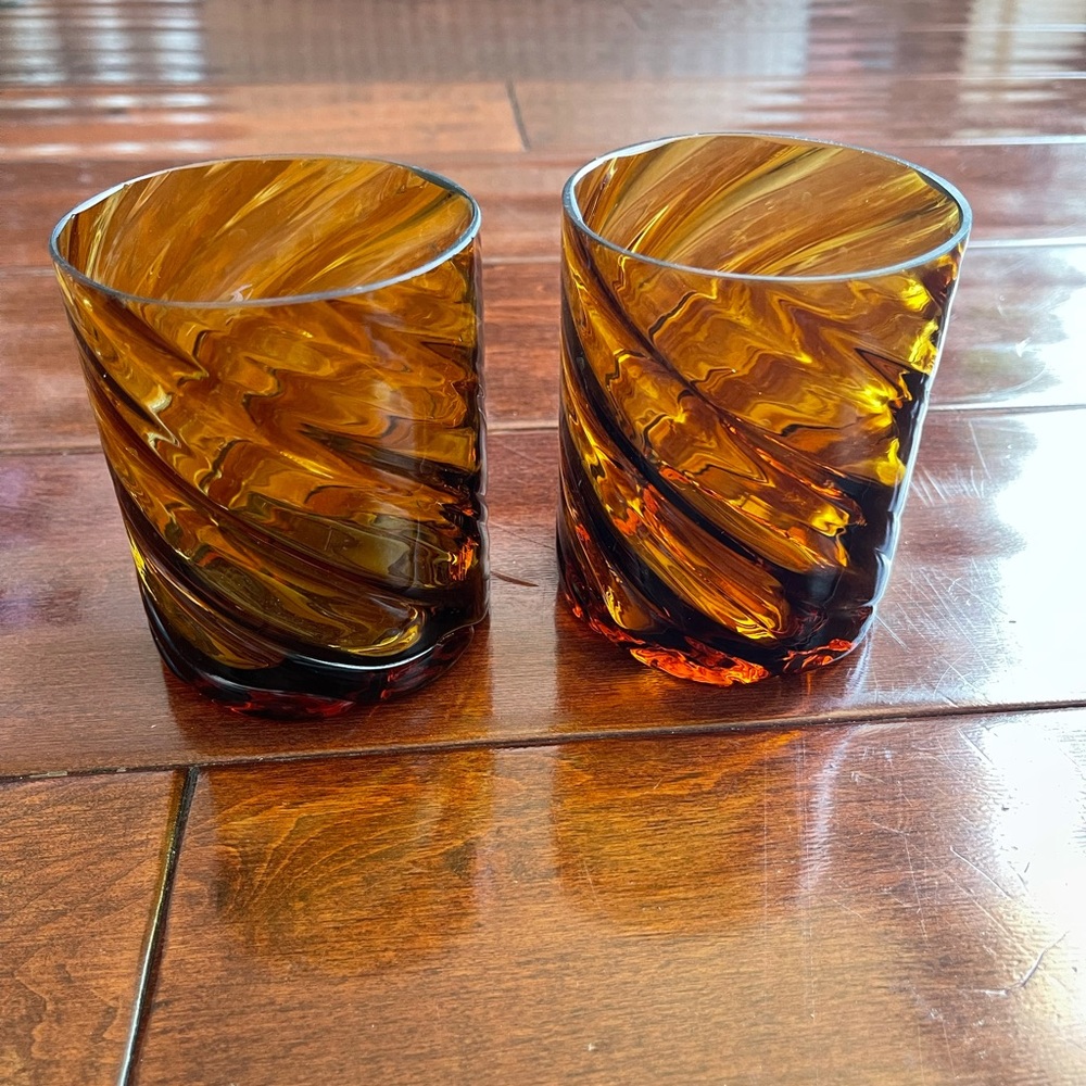 amber drinking glass